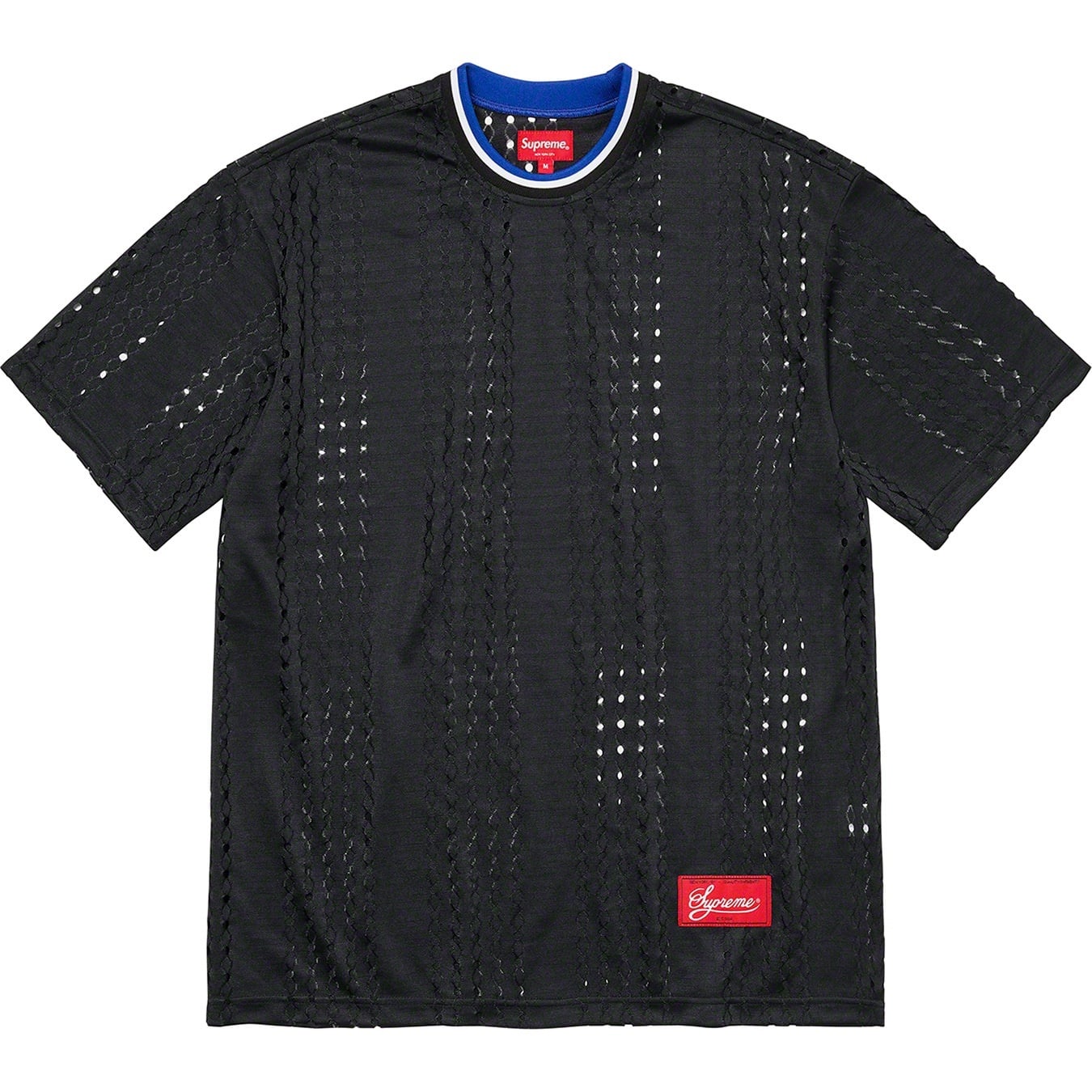 Perforated Stripe Warm Up Top view 6